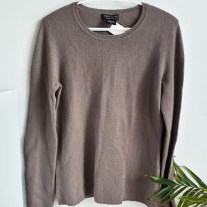 LORD & TAYLOR CASHMERE Taupe Sweater